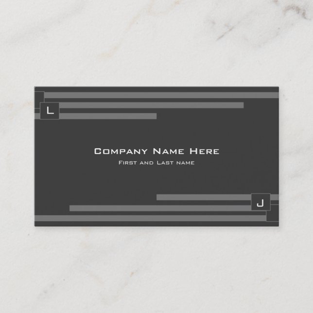 Modern Geometric Business Card (Front)