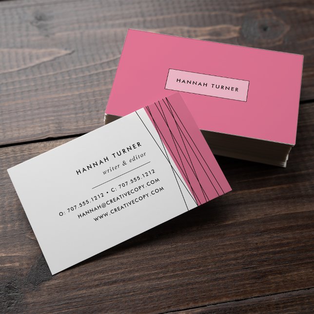 Modern Geometric Business Cards | Berry (Creator Uploaded)