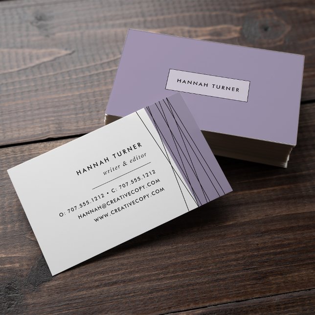Modern Geometric Business Cards | Grey Lilac (Creator Uploaded)