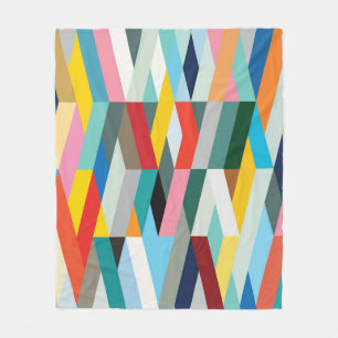 Modern Geometric Chiffon Scarf Fleece Blanket