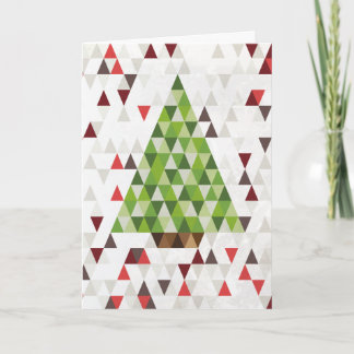 Modern Geometric Christmas Tree Card