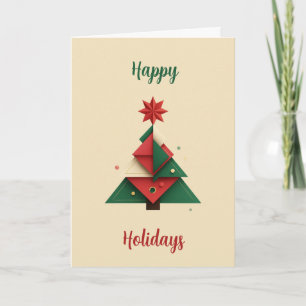 Modern Geometric Christmas Tree Card