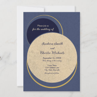 Modern Geometric Circles - Wedding Invitation