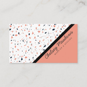 Modern Geometric Colour Block Terrazzo Business Card