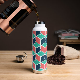 Modern Geometric Colour Cube Water Bottle – Stylis