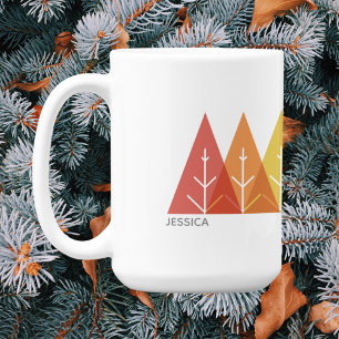 Modern Geometric Colour Overlapping Christmas Coffee Mug