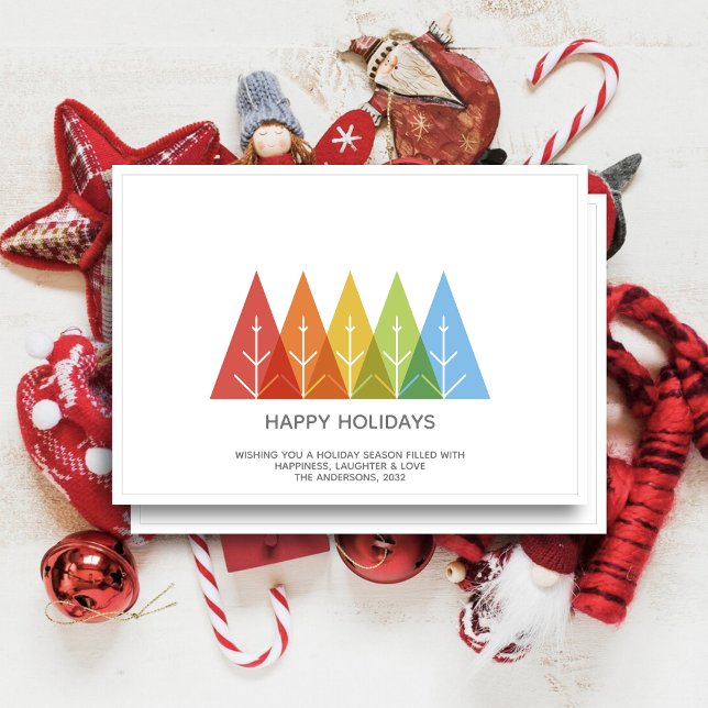 Modern Geometric Colour Overlapping Christmas Holiday Card (Creator Uploaded)