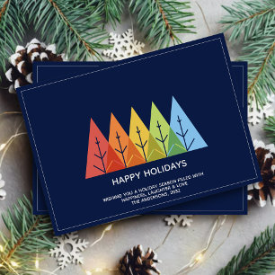 Modern Geometric Colour Overlapping Christmas Holiday Card