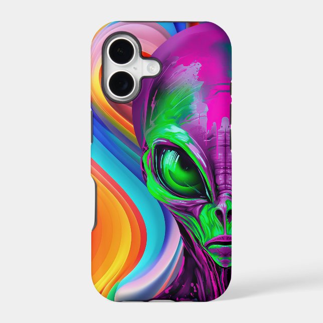 Modern Geometric Colourful Alien (Back)