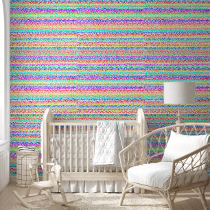 Modern Geometric Colourful Stripes Peel and Stick Wallpaper