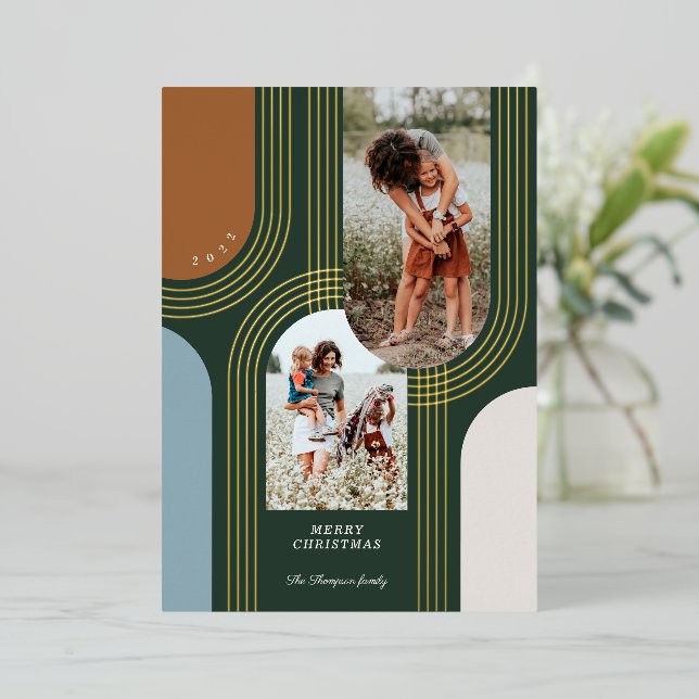 Modern Geometric Concentric Golden Arches 2 Photo (Standing Front)