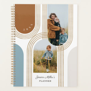 Modern Geometric Concentric Golden Arches 2 Photo Planner