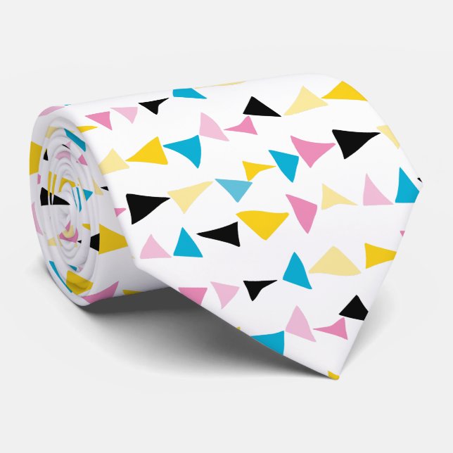 Modern geometric confetti pattern tie (Rolled)