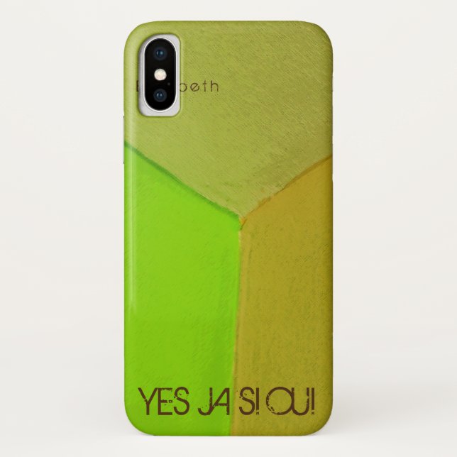 Modern Geometric Configurative Photo with any Text Case-Mate iPhone Case (Back)