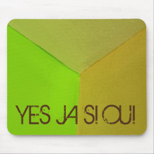 Modern Geometric Configurative Photo with any Text Mouse Pad