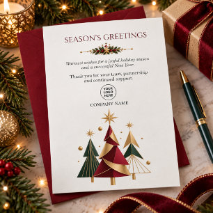Modern Geometric Corporate Christmas Holiday Card