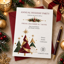 Modern Geometric Corporate Holiday Party Christmas