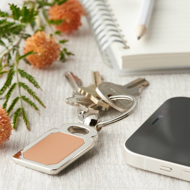 Modern Geometric Corporate Pattern Key Ring (Side)