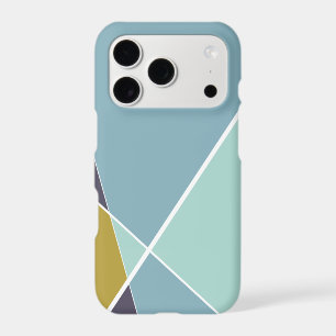 Modern Geometric Criss Cross Blue Colour Blocks Ar