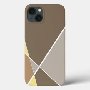 Modern Geometric Criss Cross Lines Latte Case