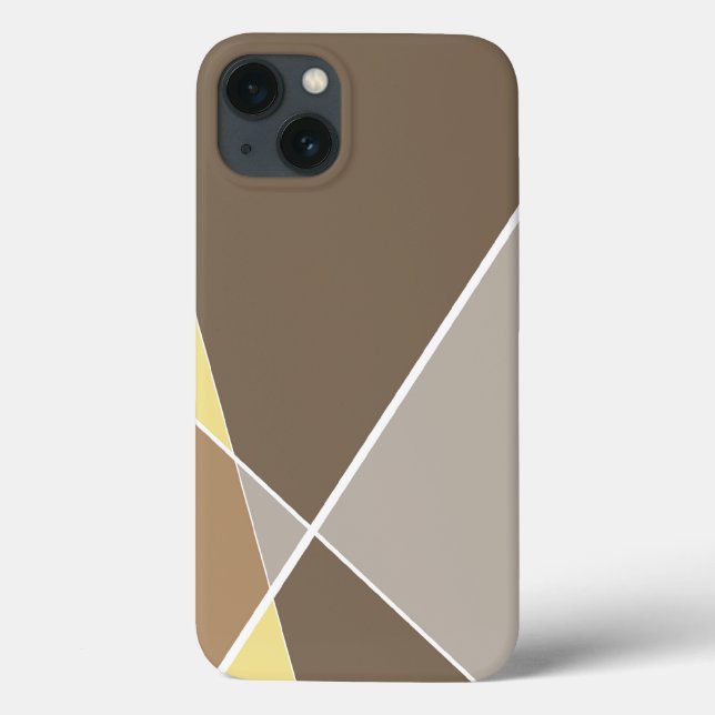 Modern Geometric Criss Cross Lines Latte Case (Back)