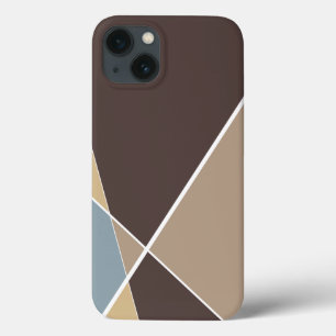 Modern Geometric Criss Cross Lines Mocha Case