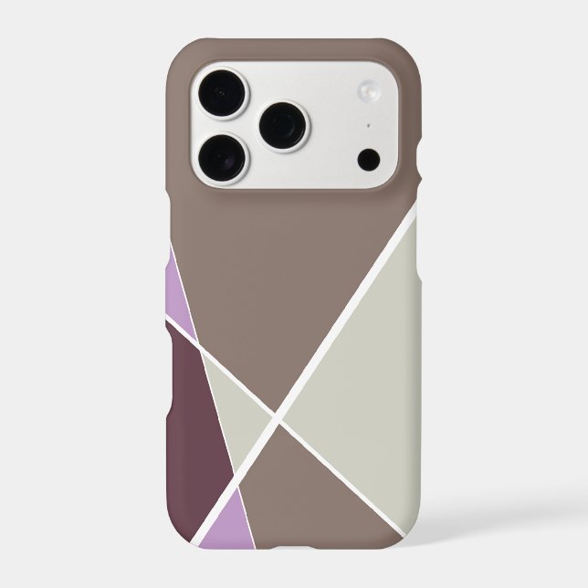 Modern Geometric Criss Cross Plum Colour Blocks Ar (Back)