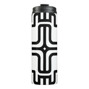 Modern Geometric Cross Line Art Thermal Tumbler