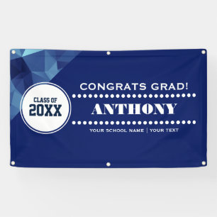Modern Geometric Design Graduation Party Banner