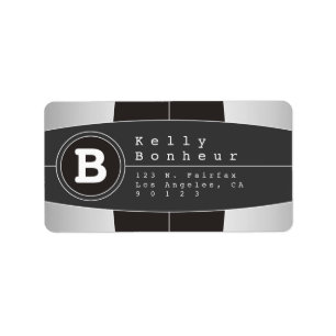 Modern Geometric Design Return Address Label