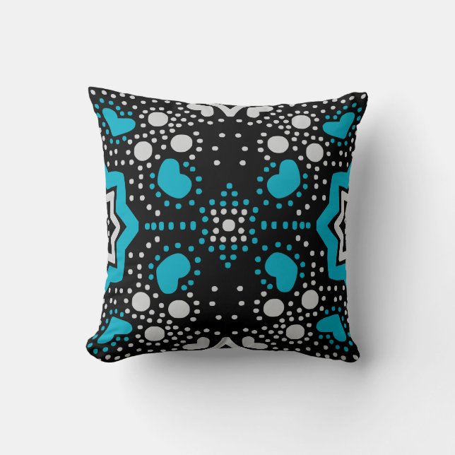Modern Geometric Dotted Pattern Cushion (Front)
