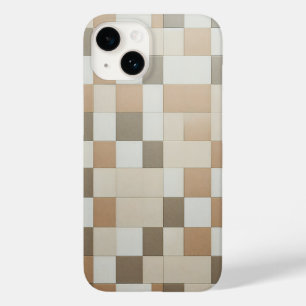 Modern Geometric Earth Tones Tile Pattern - Minima Case-Mate iPhone 14 Case