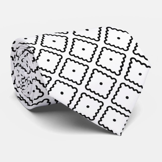 Modern Geometric Elegance Tie (Rolled)
