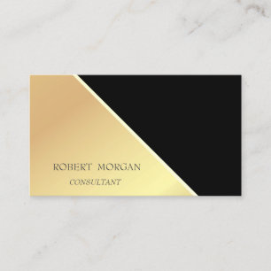 Modern Geometric, Elegant, Gold Business Card