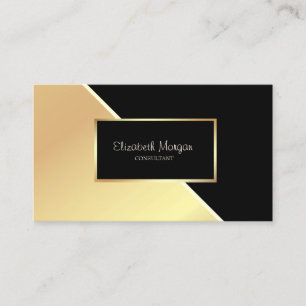 Modern Geometric, Elegant, Gold, Frame Business Card