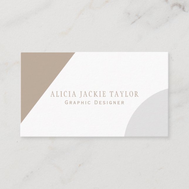 Modern geometric elegant graphic designer business card (Front)