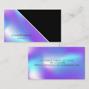 Modern Geometric, Elegant,Professional Holographic Business Card