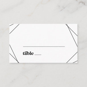 Modern Geometric Flat Wedding Place Card