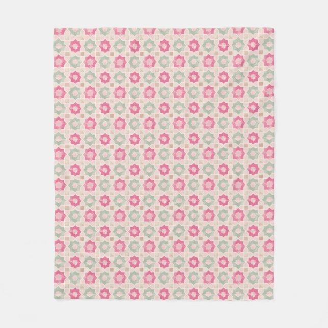 Modern Geometric Fleece Blanket – Stylish and Cosy (Front)
