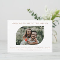 Modern Geometric Frame Photo Unique Wedding