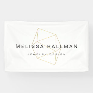 Modern Geometric Gemstone Banner