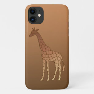 Modern Geometric Giraffe, Copper and Brown Case-Mate iPhone Case