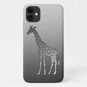 Modern Geometric Giraffe, Silver Grey / Grey Case-Mate iPhone Case