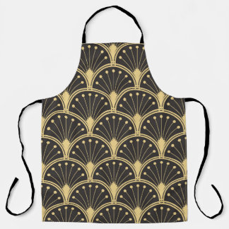 Modern Geometric Gold Lined Tiles Apron