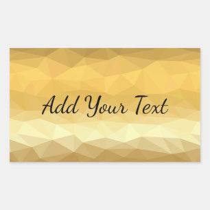 Modern geometric golden metallic effect stickers