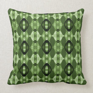 Modern geometric green pattern cushion