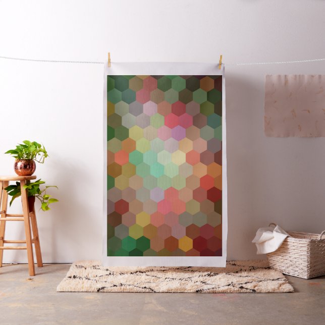 Modern Geometric Hexagon Pattern #7 Fabric (In Situ)