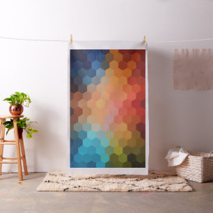 Modern Geometric Hexagon Pattern Fabric