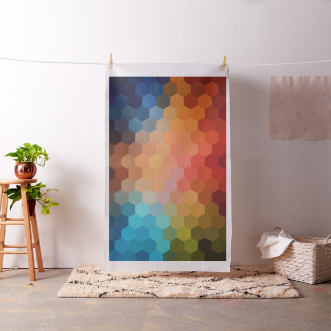 Modern Geometric Hexagon Pattern Fabric (In Situ)