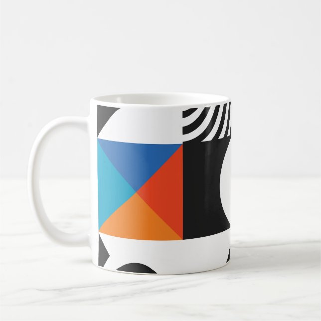 Modern geometric in scandinavian style coffee mug (Left)